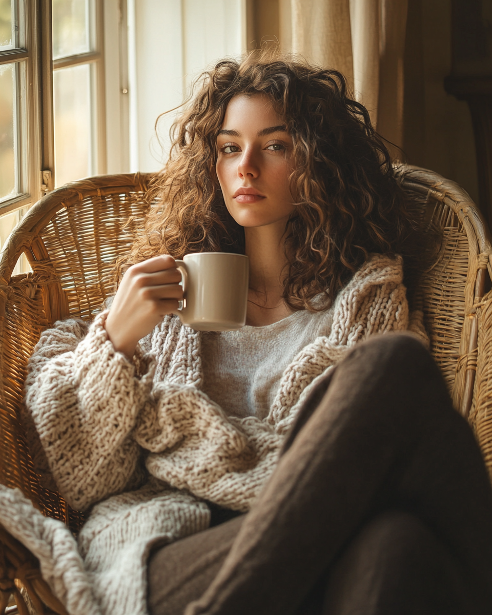 Femme épuisée, avec un air de défi